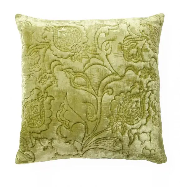 Product Image 1 for Velvet Matelasse Green Pillow from Classic Home Furnishings