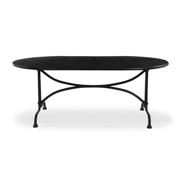 Product Image 1 for Lenoir Distressed Bronze Outdoor Dining Table-76" from Four Hands