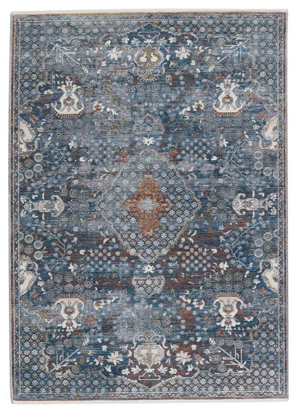 Product Image 9 for Harkin Medallion Blue/ Gray Rug from Jaipur 