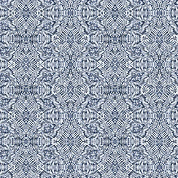 Too Deep Premium Matte Wallpaper with deep navy tone featuring a geometric concentric hexagon pattern in matte finish