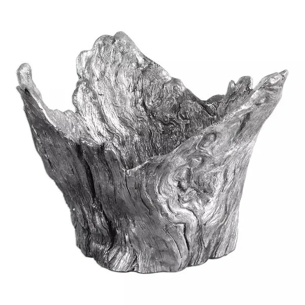 Product Image 2 for Uttermost Massimo Wood Textured Silver Bowl from Uttermost