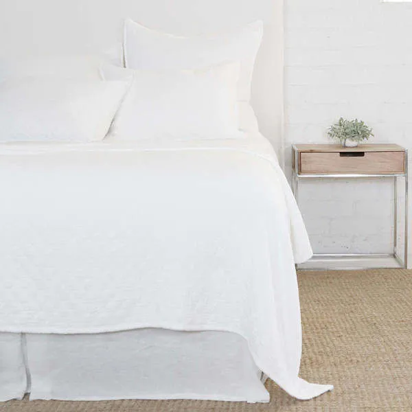 Product Image 1 for Ojai Cotton King Matelasse - White from Pom Pom at Home