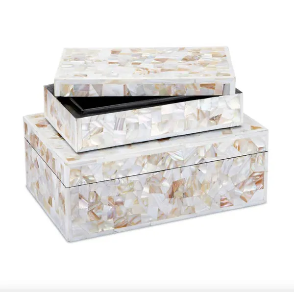 Product Image 1 for Uma Mother of Pearl Box Set of 2 from Currey & Company