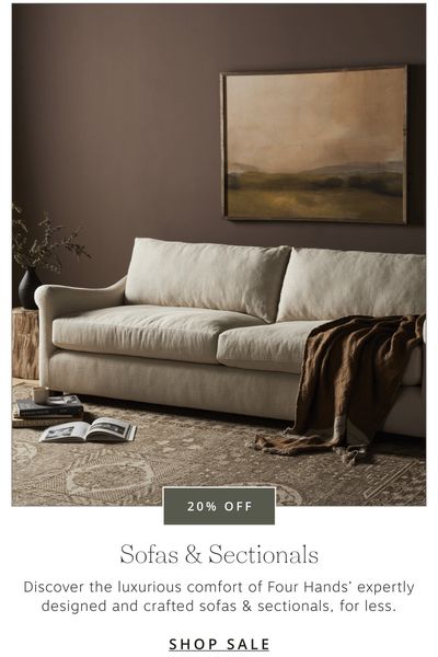 20% off - Sofas and Sectionals - Discover the luxurious comfort of Four Hands' expertly designed and crafted sofas & sectionals, for less. | Shop Sale from Scout & Nimble