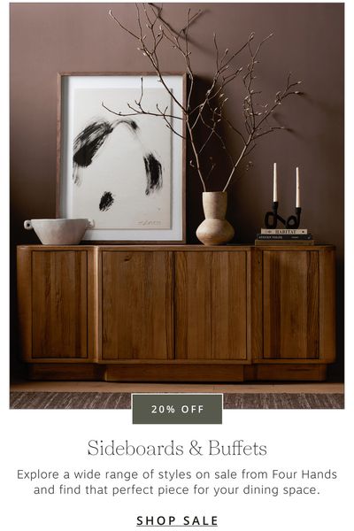 20% off - Sideboards & Buffets - Explore a wide range of styles on sale from Four Hands and find that perfect piece for your dining space | Shop sale from Scout & Nimble